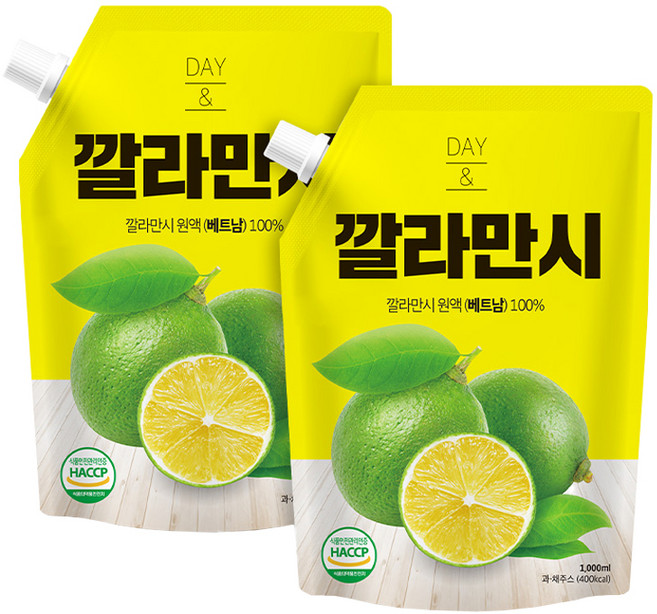데이앤 깔라만시 원액, 1L, 2개