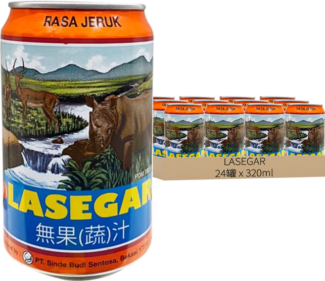 LASEGAR COOLING DRINK Guava Flavor 番石榴風味清涼水, 320ml, 24罐