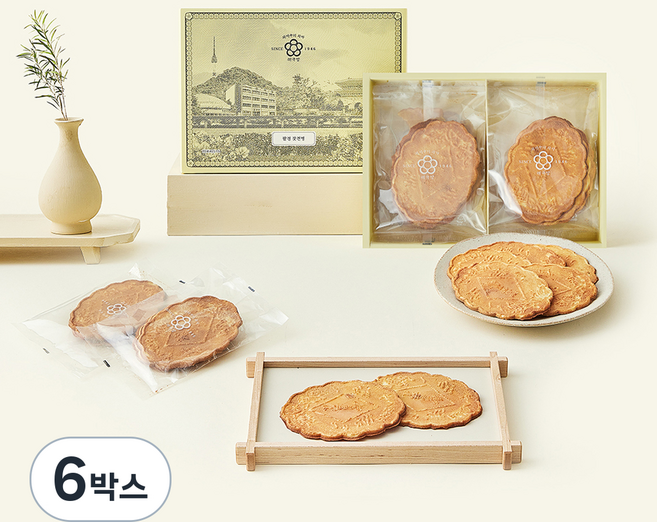 태극당 팔경 잣 전병, 216g, 1개입, 6박스