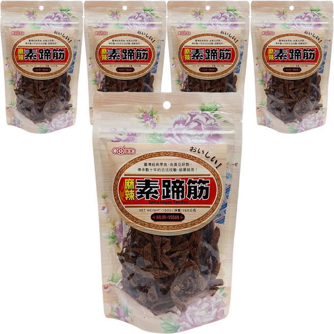 惠香 麻辣素蹄筋, 160g, 5包