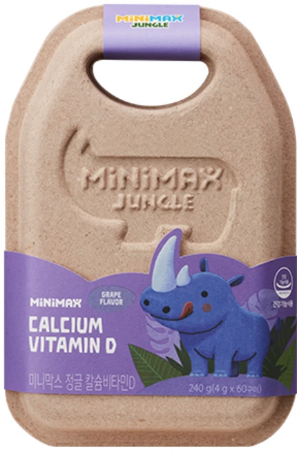 미니막스 정글 칼슘비타민D, 60정, 1개 - 쿠팡
