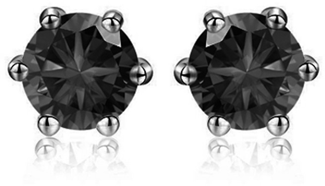 ENCLAIR 女性6爪人造鑽石2克拉耳環 8mm