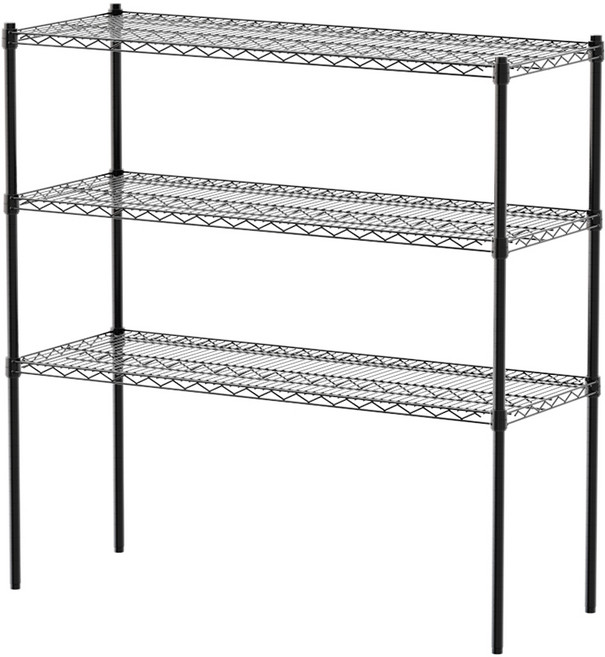 dayneeds 日需百備 荷重型 烤漆黑四層架, 黑色, 4層