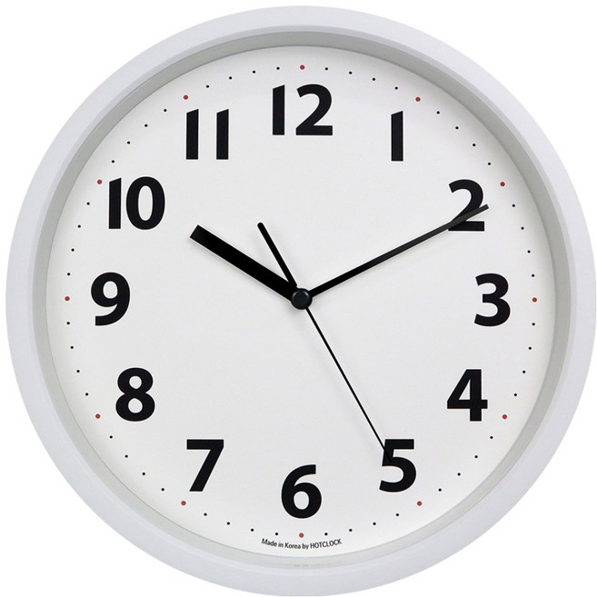 HOT CLOCK 300파이 모던라운드 무소음 벽시계 30 x 5 cm, 화이트A형