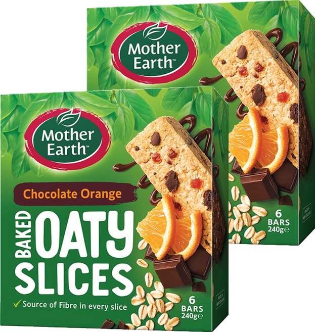 Mother Earth 烘焙燕麥棒 橙香巧克力 6條入, 240g, 2盒