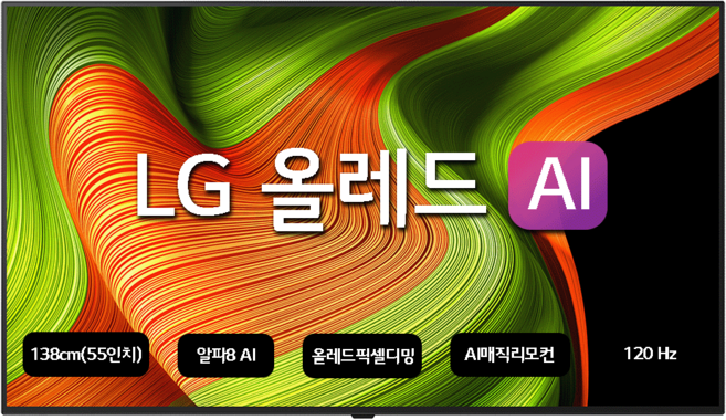 LG전자 4K UHD 올레드 TV, 138cm(55인치), OLED55B5NNA, 벽걸이형, 방문설치