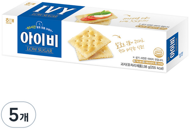 해태제과 아이비, 58g, 5개