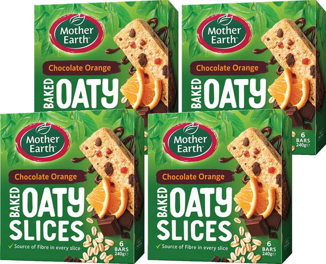 Mother Earth 烘焙燕麥棒 橙香巧克力 6條入, 240g, 4盒