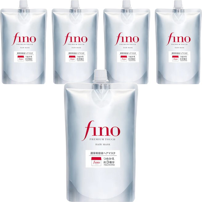 fino 高效滲透護髮膜 升級版 補充包, 5包, 700g