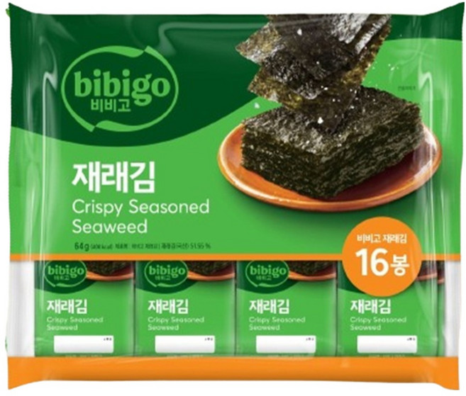 비비고 재래김 도시락김 16p, 64g, 1개