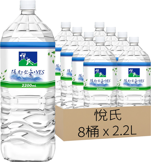 悅氏 天然水, 2200ml, 8桶