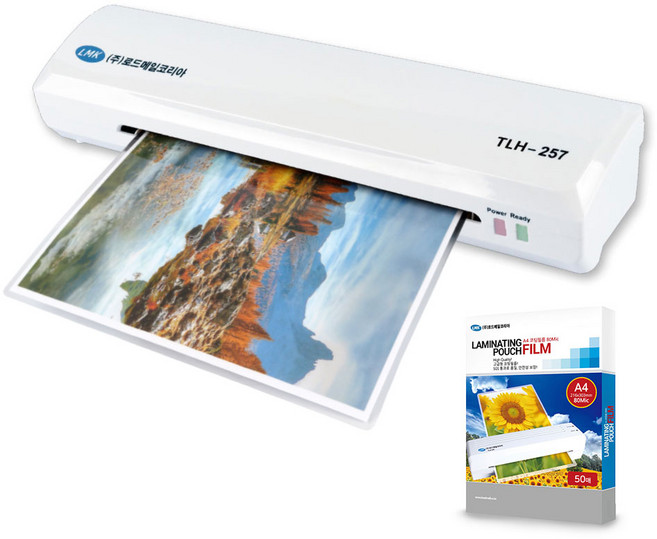 로드메일코리아 코팅기 TLH-257 + A4 코팅지 50매, TLH-257(화이트)