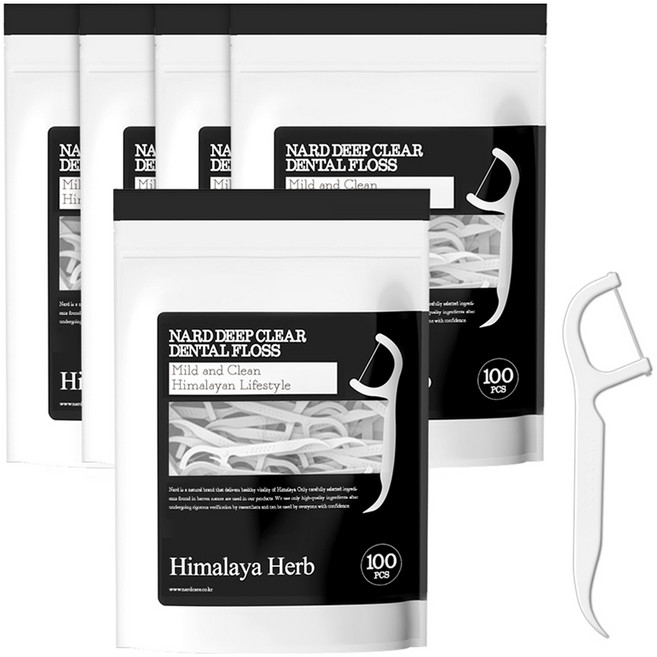 부케가르니 나드 딥클리어 치실, 100개입, 5개