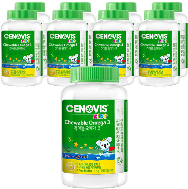 세노비스 키즈 츄어블 오메가3, 150정, 9개
