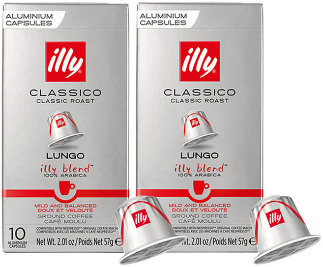 일리 네스프레소 호환 캡슐커피 룽고, 5.7g, 10개입, 2개