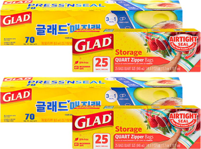 GLAD 佳能 神奇密封保鮮膜+密封袋組合, 2套