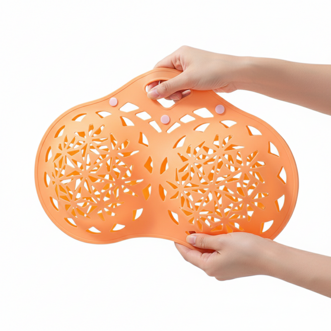 몽리코 변형방지 실리콘 브래지어 세탁망, 오렌지, 1개