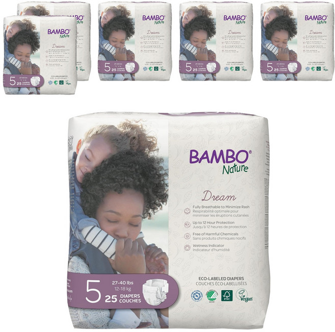 Bambo Nature 伴寶樂 Dream黏貼型紙尿褲 12~18kg, 第5階段, 150片