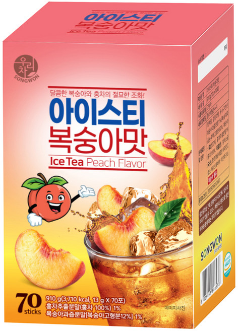 우리차 아이스티 복숭아, 13g, 70개입, 1개