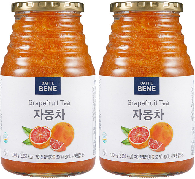 카페베네 과일청 자몽차, 1개입, 2개, 1kg