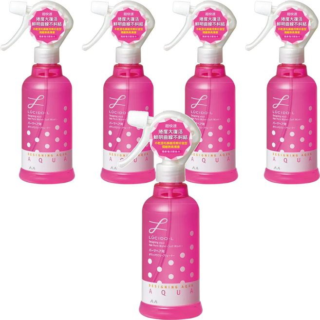 LUCIDO-L 樂絲朵 L 捲度復活髮妝水 捲髮適用, 250ml, 5瓶