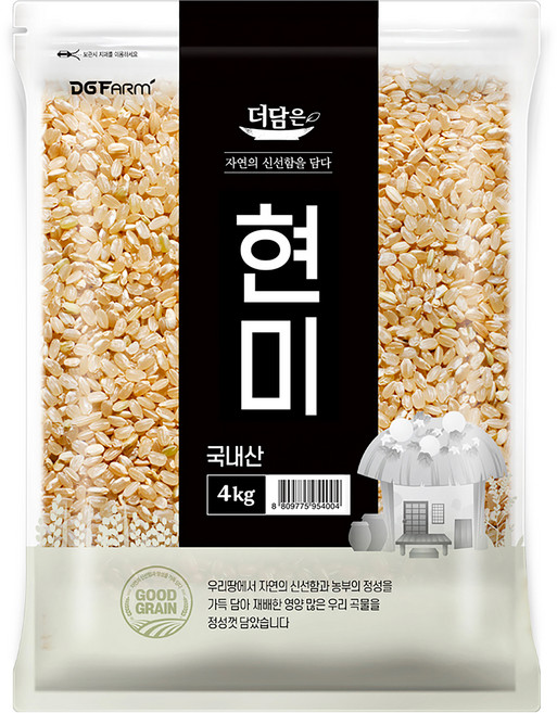 더담은 국산 현미, 4kg, 1개