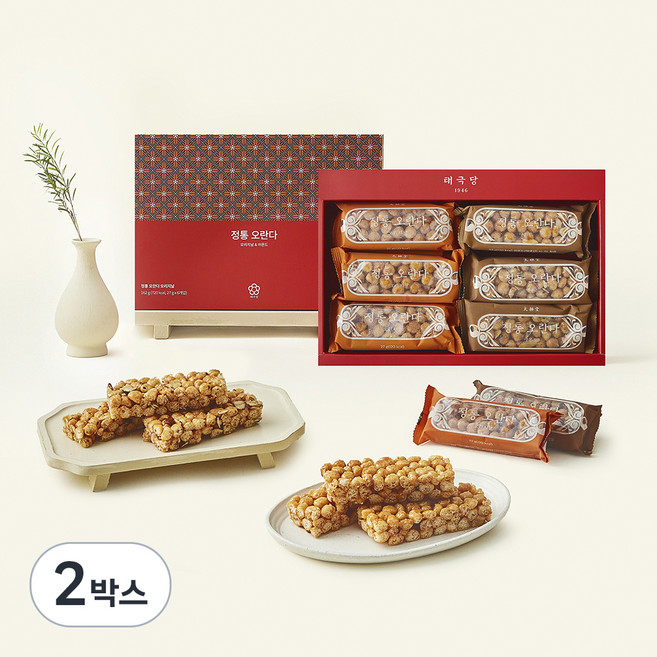 태극당 정통 오란다 오리지날 27g x 6개 + 아몬드 30g x 6개 세트, 2세트