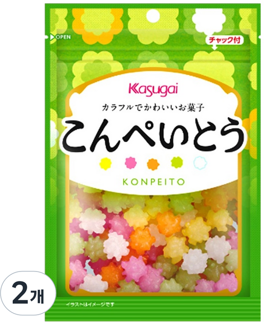 카수가이 콘페이토우 별사탕, 76g, 2개