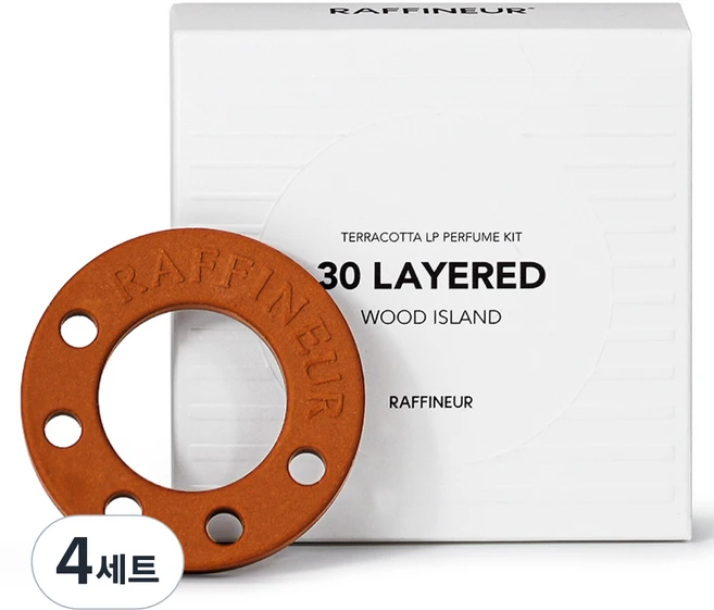 라피네르 테라코타 LP 퍼퓸 디퓨저 키트 24g, 우드 아일랜드, 4세트 - 쿠팡