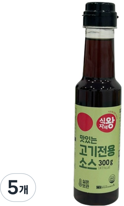 Sikjajaewang 美味烤肉專用醬, 5個, 300g