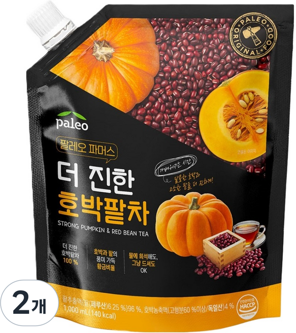 paleo 更濃鬱的南瓜紅豆茶, 1L, 2個