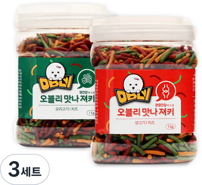 오블리 맛나져키 콤보, 오리고기 + 치즈 혼합맛, 양고기 + 치즈 혼합맛, 3세트