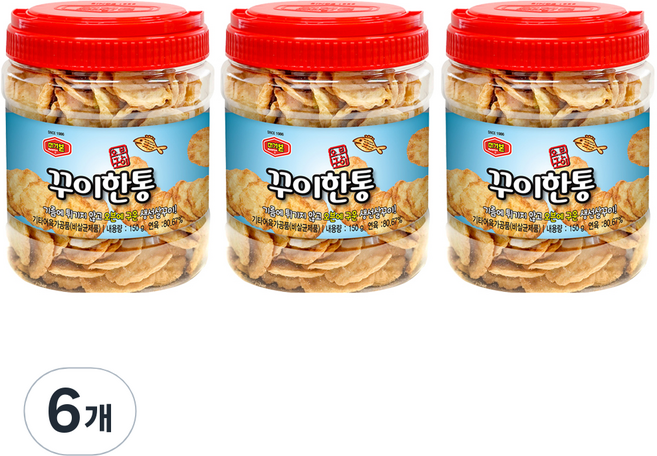 머거본 꾸이한통 어포, 150g, 6개