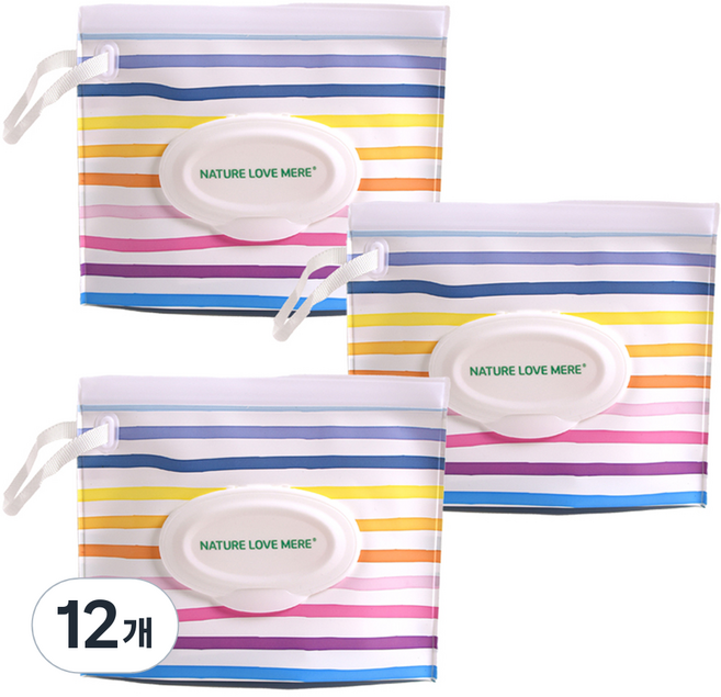 네이쳐러브메레 건티슈 소분 파우치, 12개, 레인보우