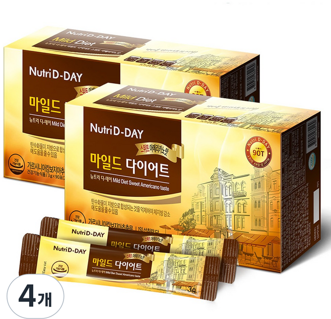 Nutri D-DAY 溫和瘦身甜味美式咖啡口味, 270g, 4個