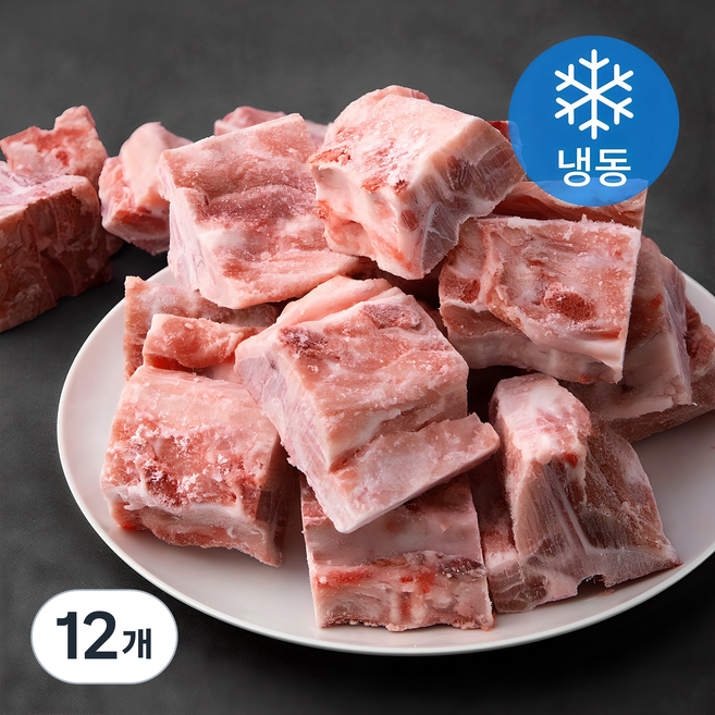 사조프레시미트 국내산 돈등뼈 감자탕용 3~5cm (냉동), 1kg, 12개