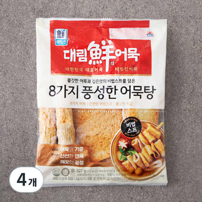 대림선 8가지 풍성한 어묵탕, 527g, 4개