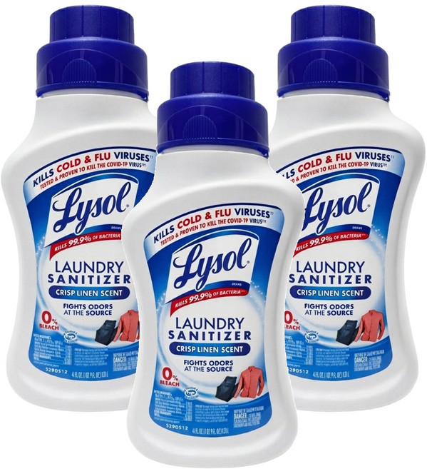 Lysol 來舒 衣物抗菌液 清新亞麻, 1.21L, 1入, 3瓶