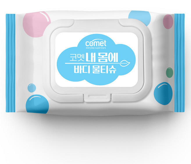 코멧 내 몸에 바디 물티슈, 20매, 1개