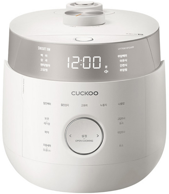 쿠쿠 트윈프레셔 마스터셰프 IH 전기압력밥솥 6인용, CRP-LHTR0610FGWM, 그레이스화이트
