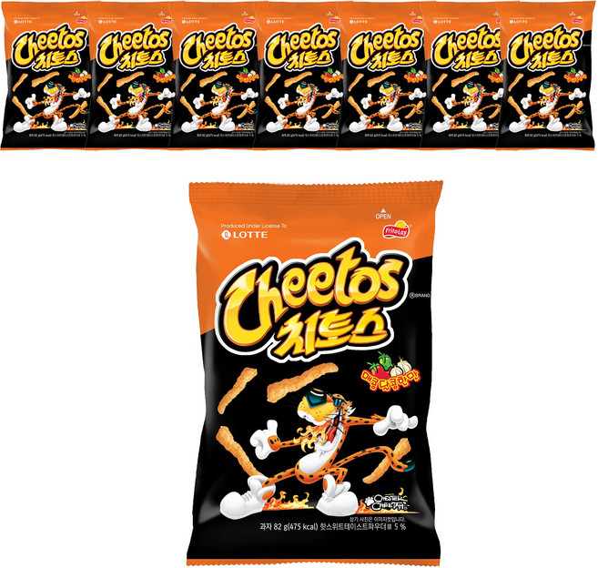 치토스 매콤달콤한맛, 82g, 8개
