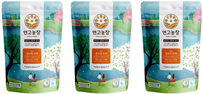 연고농장 볶은 진피차 삼각티백, 1g, 100개입, 3개