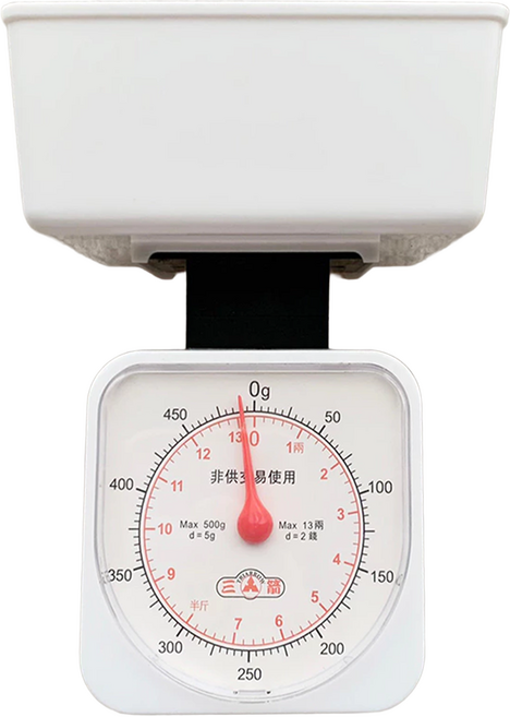 TRIARROW 三箭牌 料理秤, HI-450-1, 500g, 白色, 1個