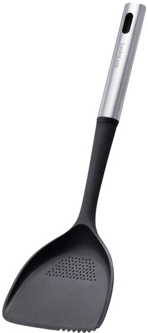 LocknLock 樂扣樂扣 家家必備尼龍烹具/中式鍋鏟, 銀色 + 黑色, 1支