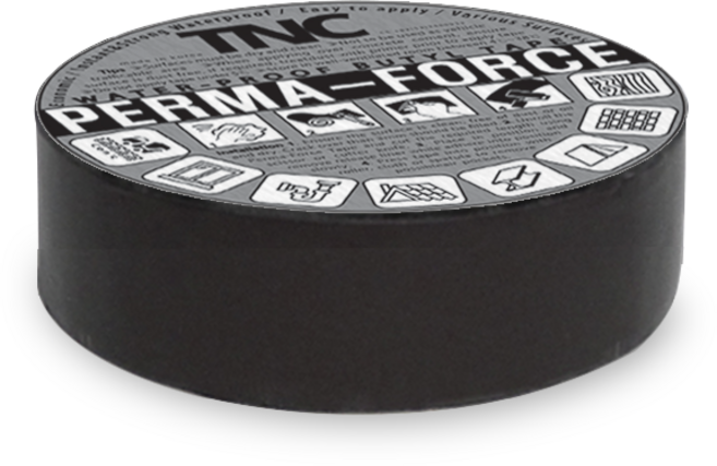 티앤씨 퍼마포스 부틸 고무 방수 테이프 검정 두께 1mm x 길이 10m x 폭 5cm, 1개