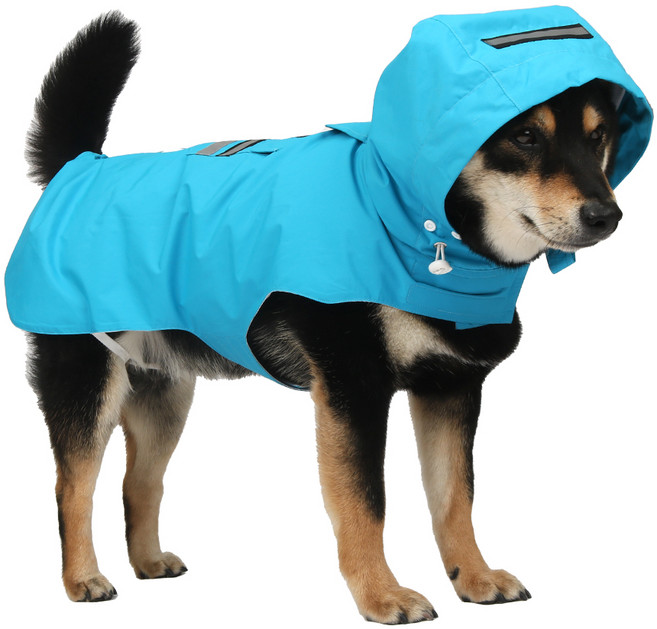 모즈펫 강아지 아웃도어 레인코트, 스카이블루, 1개