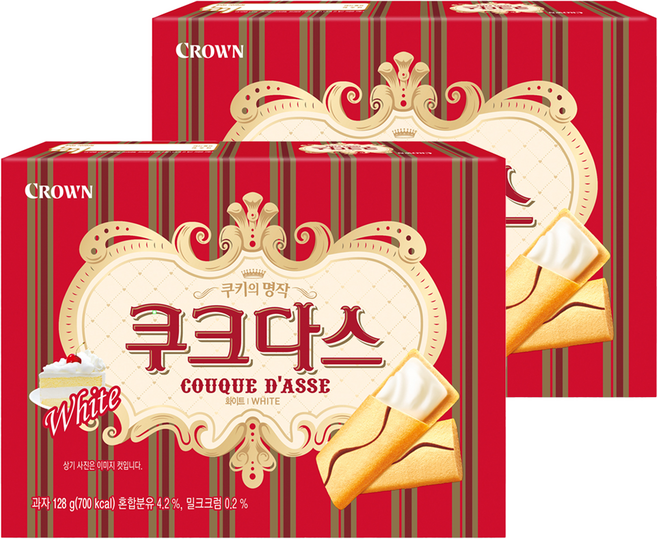 쿠크다스 화이트, 128g, 2개