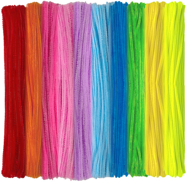 만들하비 칼라 색상 재단 가는 모루 털 철사 끈, 03 컬러플믹스(랜덤발송), 100개