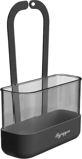 byjoyyou 簡約美型水槽菜瓜布瀝水掛籃 卡扣隨機 大, 槍灰色, 1個