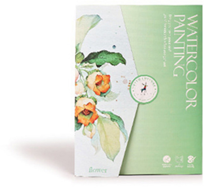 아이두일상취미 그림그리기 수채화 컬러링북 카드형 붓펜 DIY 키트 세트, 블루밍, 1세트